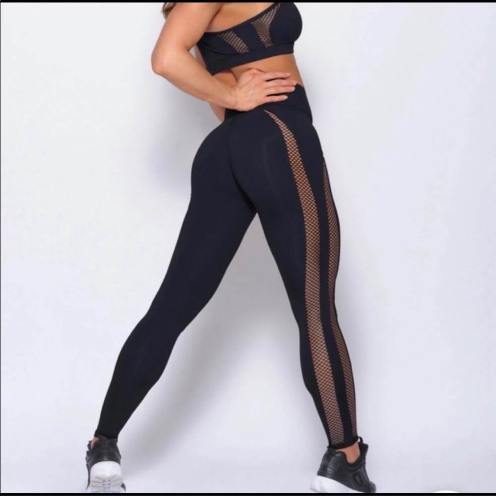 Bombshell Sportswear Black Mesh Leggings